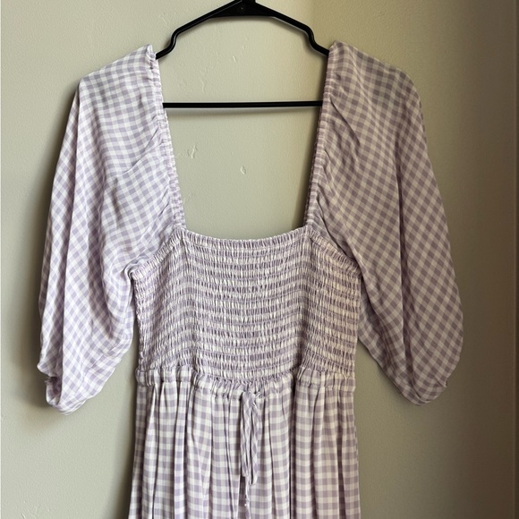 Christy Dawn Katrina Gingham Puff Sleeve Smocked Dress Cottagecore Prairie S - Picture 4 of 9